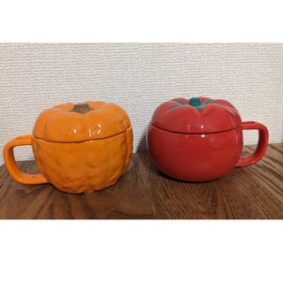 スープカップセット　トマト&カボチャ(食器)