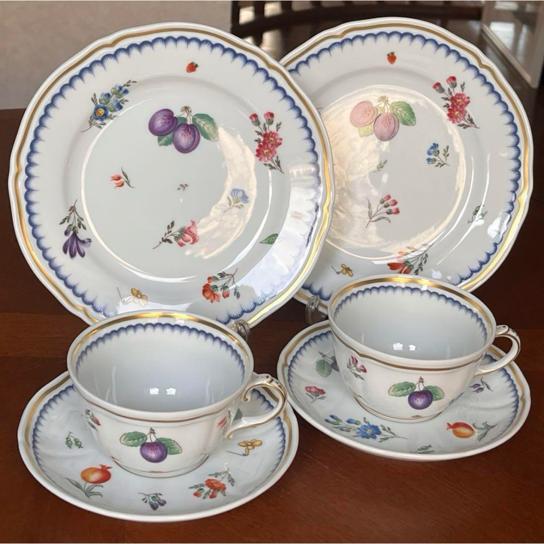 美品】リチャードジノリ☆イタリアンフルーツ☆トリオ ペア 美品】リチャードジノリ☆イタリアンフルーツ☆トリオ ペア