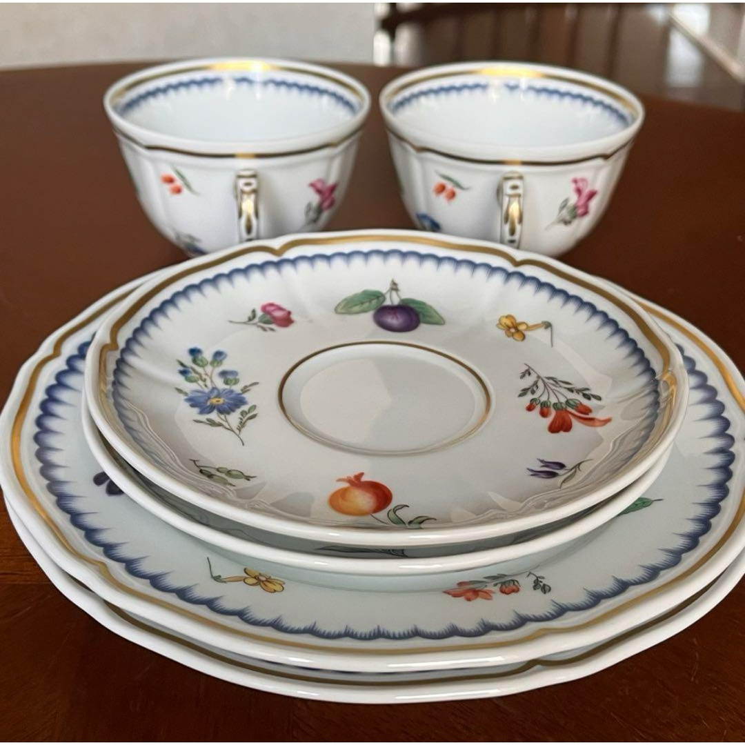 美品】リチャードジノリ☆イタリアンフルーツ☆トリオ ペア 美品】リチャードジノリ☆イタリアンフルーツ☆トリオ ペア