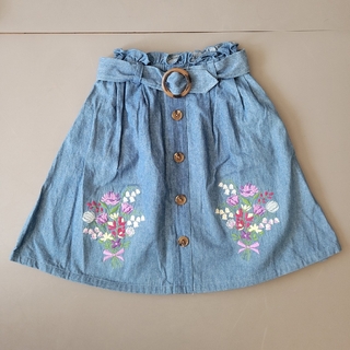 ANNA SUI mini - 極美品☆ANNA SUI mini デニムスカート すずらん 130～140