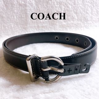 COACH - 新品未使用　COACH コーチ　レザーベルト　黒　レディース