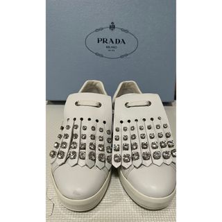 プラダ(PRADA)のPRADA ホワイトスニーカー　35(スニーカー)