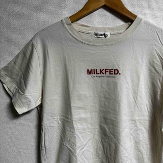 ミルクフェド(MILKFED.)の【人気】MILKFED. ミルクフェド　Tシャツ　ベージュ　mサイズ　レディース(Tシャツ(半袖/袖なし))