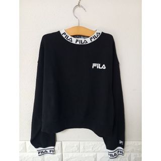 フィラ(FILA)のフィラ トレーナー ロゴ刺繍 スポーティー ブラック 黒 ホワイト 白(トレーナー/スウェット)