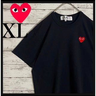 コムデギャルソン(COMME des GARCONS)の【即完売モデル】プレイコムデギャルソン ハート ワンポイント刺繍ロゴ tシャツ(Tシャツ/カットソー(半袖/袖なし))