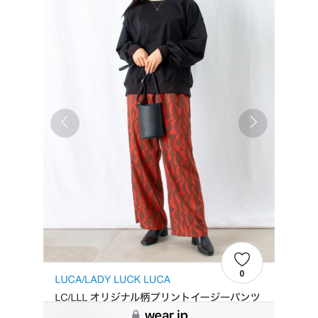 LUCA(ルカ)のLUCA ⭐️個性的プリントラインイージーパンツ レディースのパンツ(カジュアルパンツ)の商品写真