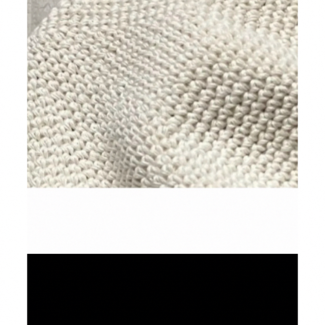 ハンドメイド　手編み　ベレー帽　年中使える綿100 白 レディースの帽子(ハンチング/ベレー帽)の商品写真