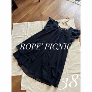 ロペピクニック(Rope' Picnic)のROPE' PICNIC ロペピクニック　ネイビー　シアードレス　ワンピース(その他ドレス)