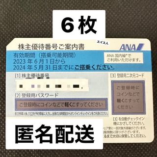 エーエヌエー(ゼンニッポンクウユ)(ANA(全日本空輸))のANA 株主優待　6枚　①(航空券)