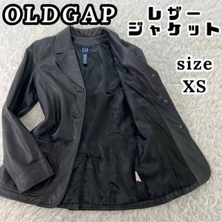 ギャップ(GAP)のオールド ギャップ レザー 本革 シングル ジャケット 黒 レディース XS(その他)