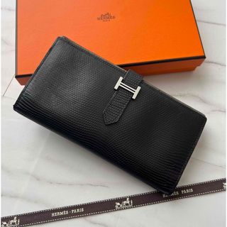 エルメス(Hermes)の198 極上美品 HERMES エルメス リザード ベアン スフレ 長財布(財布)