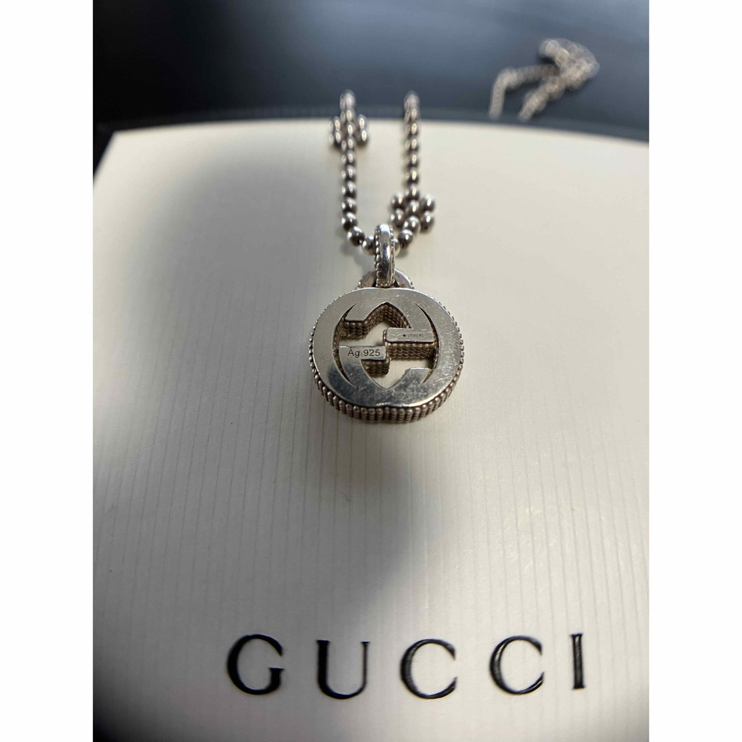 Gucci(グッチ)のグッチ　インターロッキングG シルバー ネックレス　4217g 8402 レディースのアクセサリー(ネックレス)の商品写真
