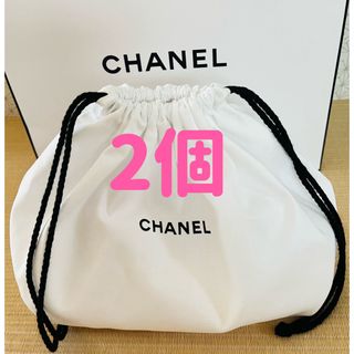 数量限定　CHANEL シャネル　ノベルティ　巾着　ポーチ　白　2個(ポーチ)