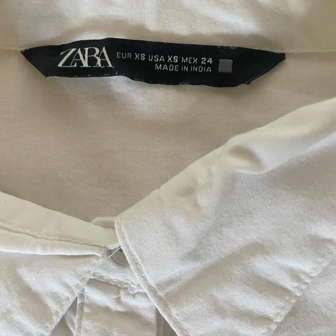 ZARA(ザラ)のZARA シャツワンピース　XS レディースのワンピース(ひざ丈ワンピース)の商品写真