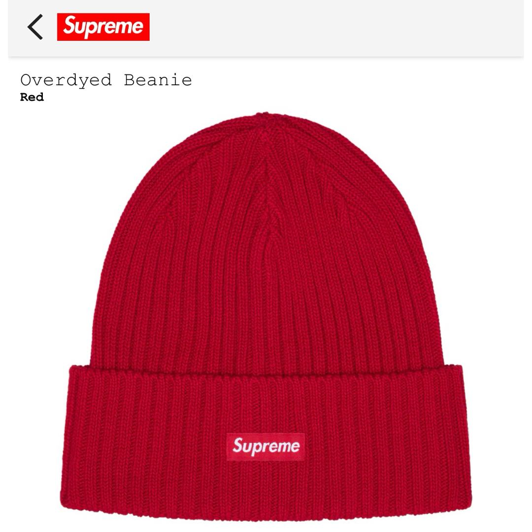 Supreme - 24ss Supreme Overdyed Beanie レッド ニット帽の通販 by 3S