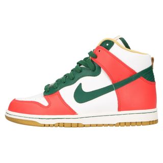 ナイキ(NIKE)のNIKE ナイキ WMNS DUNK HIGH XMAS ウィメンズ ダンクハイ クリスマス ハイカットスニーカー ホワイト/グリーン/レッド US9.5/26.5cm 309437-131(スニーカー)