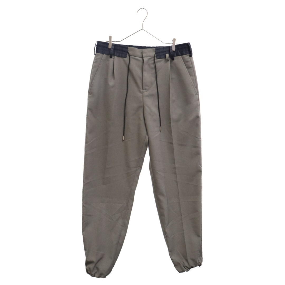 sacai(サカイ)のSacai サカイ 23SS Suiting Pants 23-02952M ドローコード付き スラックスパンツ グレー メンズのパンツ(その他)の商品写真