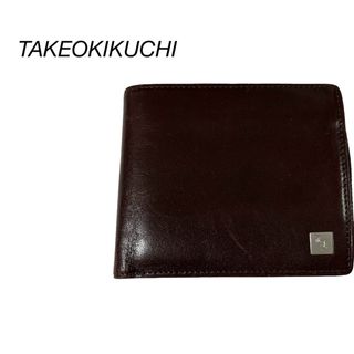 タケオキクチ(TAKEO KIKUCHI)のTAKEOKIKUCHI タケオキクチ　折り財布　財布　二つ折り　茶色　ブラウン(折り財布)