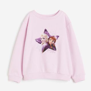 エイチアンドエム(H&M)のH&Mプリントスエット裏起毛/サイズ110(Tシャツ/カットソー)