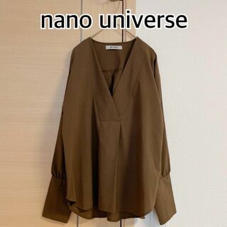 ナノユニバース(nano・universe)のナノユニバース　nano universe　長袖ブラウス　ブラウン(シャツ/ブラウス(長袖/七分))