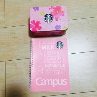 スターバックスコーヒー(Starbucks Coffee)のスタバ さくら缶🌸 【ノートおまけ付き】(その他)