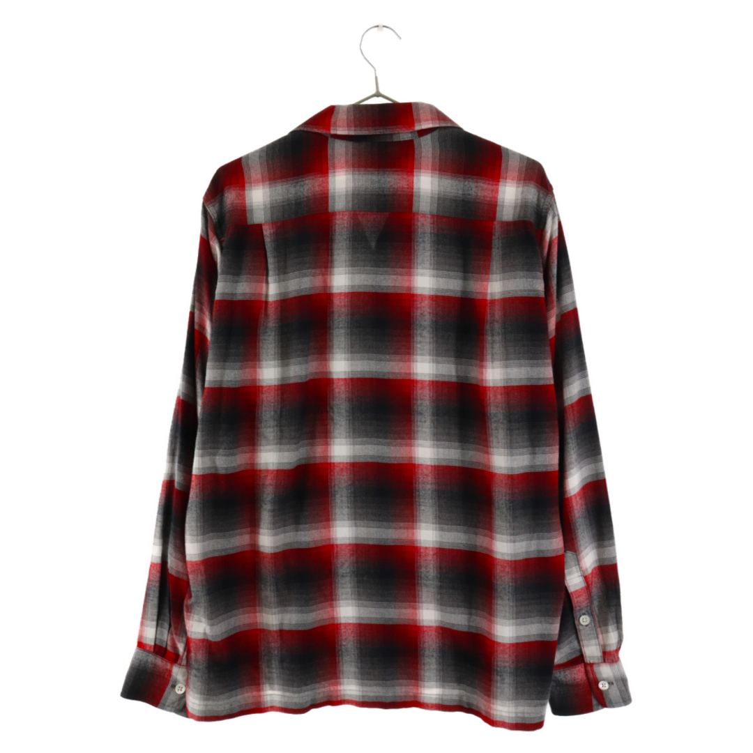 WACKO MARIA(ワコマリア)のWACKO MARIA ワコマリア CALIFORNIA CHECK OPEN COLLAR SHIRT オンブレチェック オープンカラーシャツ 長袖シャツ レッド メンズのトップス(シャツ)の商品写真