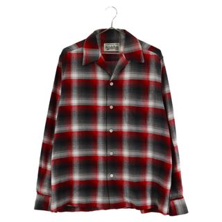 ワコマリア(WACKO MARIA)のWACKO MARIA ワコマリア CALIFORNIA CHECK OPEN COLLAR SHIRT オンブレチェック オープンカラーシャツ 長袖シャツ レッド(シャツ)