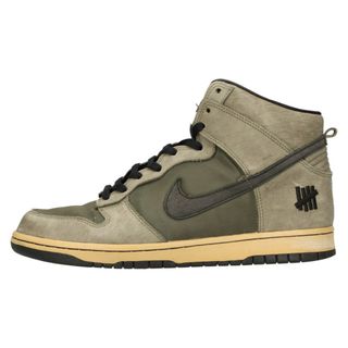 ナイキ(NIKE)のNIKE ナイキ ×Undefeated Dunk High Deep Green 598472-220 アンディフィーテッド ダンク ハイ ディープグリーン ハイカットスニーカー US11/29cm カーキ(スニーカー)