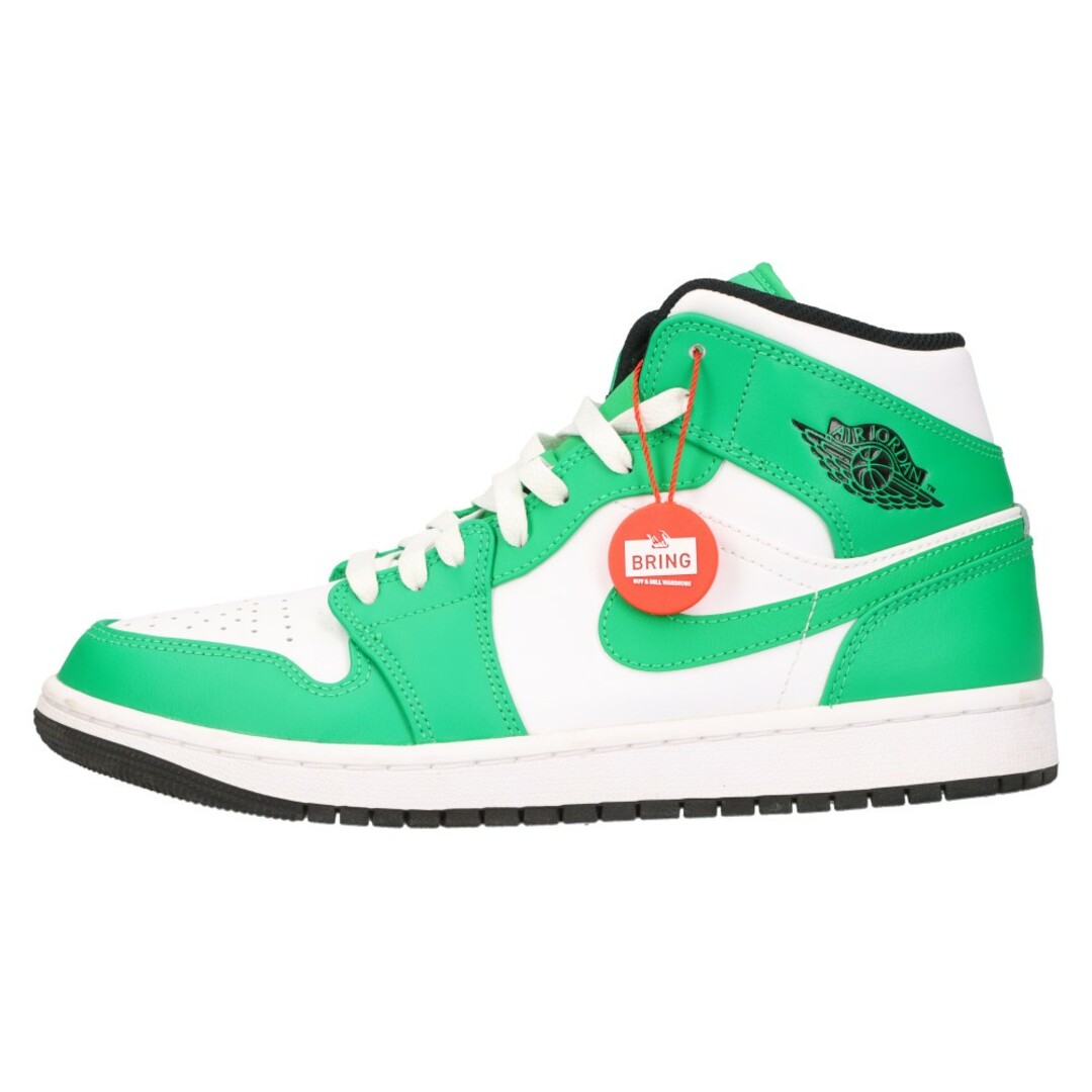 NIKE(ナイキ)のNIKE ナイキ AIR JORDAN 1 MID LUCKY GREEN DQ8426-301 エアジョーダン1 ミッド ラッキーグリーン ミッドカットスニーカー ホワイト/グリーン US8.5/26.5cm メンズの靴/シューズ(スニーカー)の商品写真