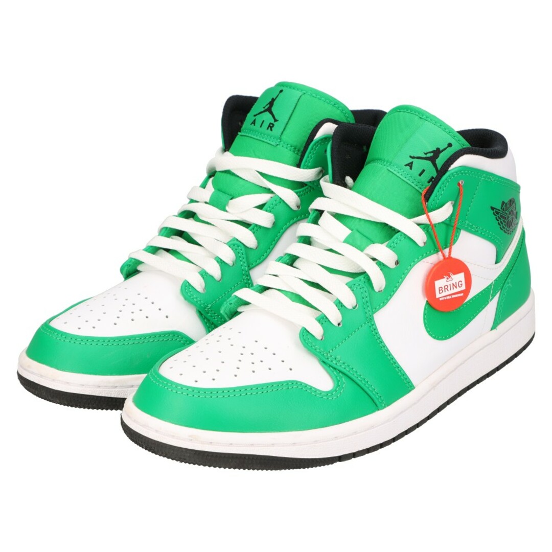 NIKE(ナイキ)のNIKE ナイキ AIR JORDAN 1 MID LUCKY GREEN DQ8426-301 エアジョーダン1 ミッド ラッキーグリーン ミッドカットスニーカー ホワイト/グリーン US8.5/26.5cm メンズの靴/シューズ(スニーカー)の商品写真