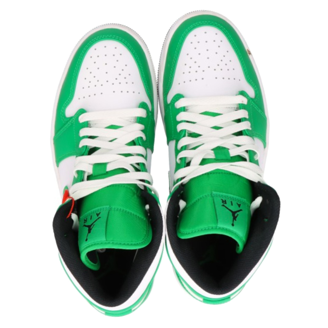 NIKE(ナイキ)のNIKE ナイキ AIR JORDAN 1 MID LUCKY GREEN DQ8426-301 エアジョーダン1 ミッド ラッキーグリーン ミッドカットスニーカー ホワイト/グリーン US8.5/26.5cm メンズの靴/シューズ(スニーカー)の商品写真