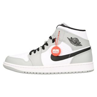 ナイキ(NIKE)のNIKE ナイキ AIR JORDAN 1 MID Smoke Grey エアジョーダン1ミッドスモークグレー ミドルカットスニーカーシューズ グレーUS9.5/27.5cm 554724-092(スニーカー)