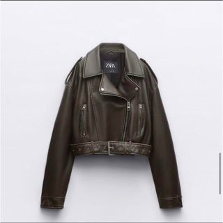 ザラ(ZARA)のZARA  フェイクレザージャケット(ライダースジャケット)