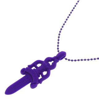 クロムハーツ(Chrome Hearts)のCHROME HEARTS クロムハーツ PENDANT DAGGER ダガーペンダント ラバーネックレス パープル(ネックレス)