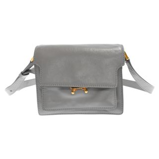 マルニ(Marni)のMARNI マルニ MINI TRUNK SOFT ミニ トランクソフト レザー ショルダーバッグ グレー SBMP0075Y0(ショルダーバッグ)