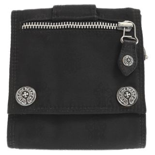 クロムハーツ(Chrome Hearts)のCHROME HEARTS クロムハーツ 3 FOLD NYLON WALLET 3 フォールド ナイロンウォレット ブラック(折り財布)