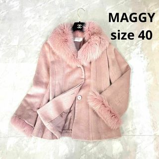 MAGGY ミドル丈リアルファーコート　size 40(毛皮/ファーコート)