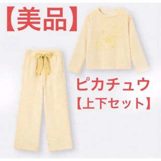 ポケモン(ポケモン)の【美品】ピカチュウパジャマ上下セット XLサイズ(パジャマ)