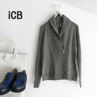 アイシービー(ICB)のICB アイシービー　へちま　襟ニット　ウール　袖リブ　Sサイズ(ニット/セーター)