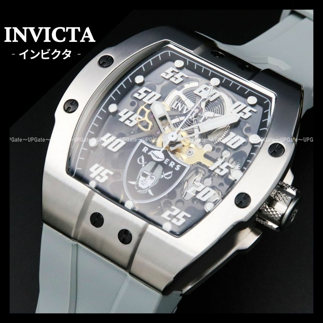 INVICTA(インビクタ)の自動巻★NFLコラボ★ラスベガス・レイダース INVICTA NFL 45057 メンズの時計(腕時計(アナログ))の商品写真