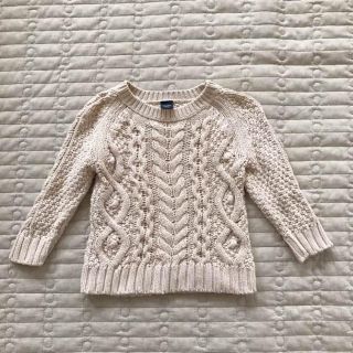 ベビーギャップ(babyGAP)のbabyGap コットンニット  80cm ベージュ(ニット/セーター)