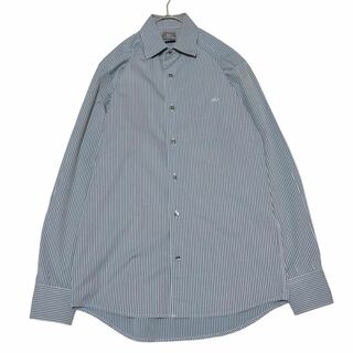 ラコステ(LACOSTE)のLACOSTE 白ワニ刺繍 ストライプ 長袖シャツ 胸ポケット n52(シャツ)