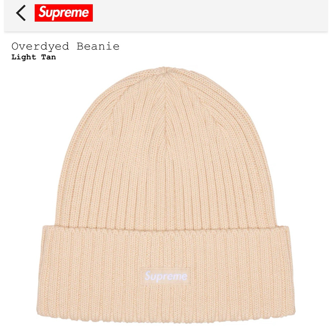 Supreme - 24ss Supreme Overdyed Beanie ライトタン ニット帽の通販