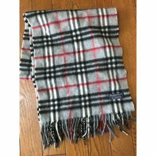 バーバリー(BURBERRY)の値下げ Burberrys バーバリー カシミヤ マフラー ノバチェック グレー(マフラー/ショール)