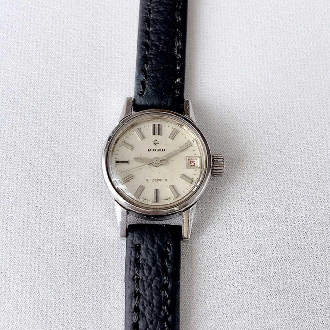 RADO(ラドー)のビンテージ　RADO 21石　レディース手巻き腕時計　稼動品　ベルト未使用 レディースのファッション小物(腕時計)の商品写真