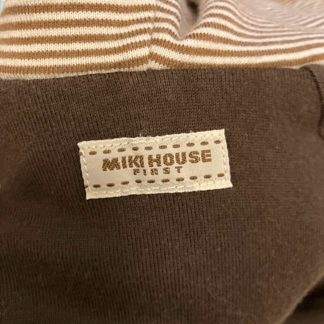 mikihouse(ミキハウス)のミキハウス カバーオール くまさん ライトブラウン キッズ/ベビー/マタニティのベビー服(~85cm)(カバーオール)の商品写真