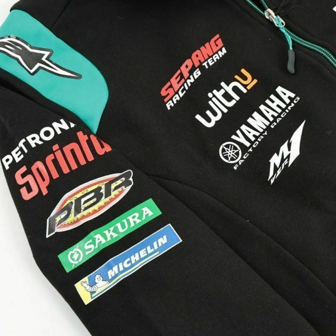 YAMAHA MOTOR POWERED PRODUCTS(ヤマハモーターパワープロダクツ)の【PETRONAS YAMAHA】 motogp トラックトップ ジャケット M 自動車/バイクのバイク(パーツ)の商品写真