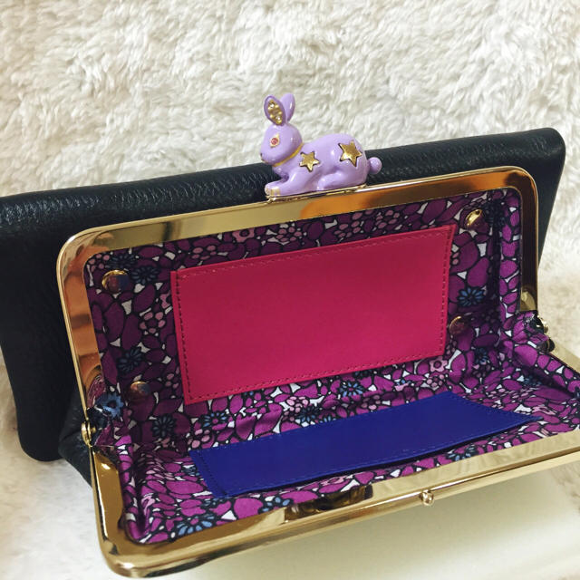 Anna Sui 新品 Anna Sui うさぎちゃんがま口長財布 ラパン の通販