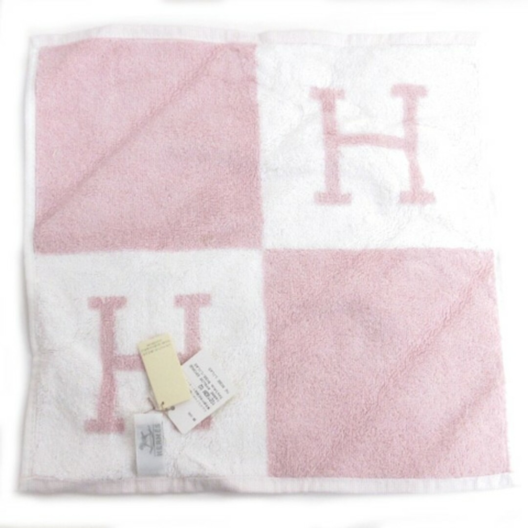 Hermes(エルメス)のエルメス アヴァロン ハンドタオル パイル織り コットン ピンク 34×34 レディースのファッション小物(ハンカチ)の商品写真