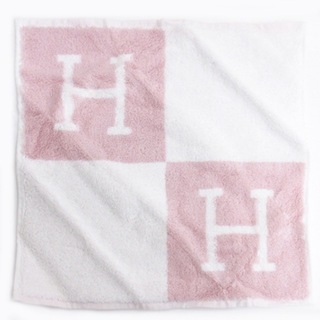エルメス(Hermes)のエルメス アヴァロン ハンドタオル パイル織り コットン ピンク 34×34(ハンカチ)
